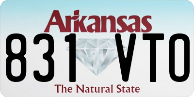 AR license plate 831VTO