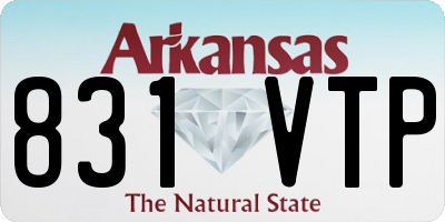 AR license plate 831VTP