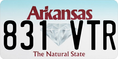 AR license plate 831VTR