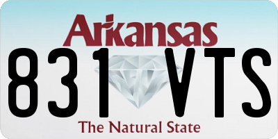 AR license plate 831VTS