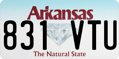 AR license plate 831VTU