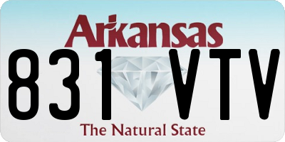 AR license plate 831VTV