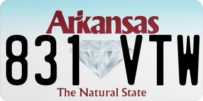 AR license plate 831VTW