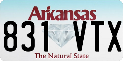 AR license plate 831VTX