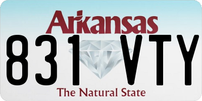 AR license plate 831VTY