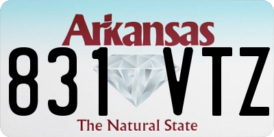 AR license plate 831VTZ