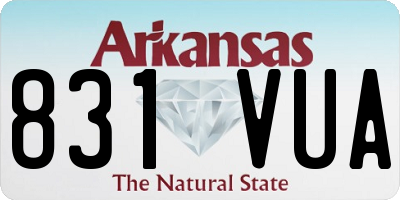 AR license plate 831VUA