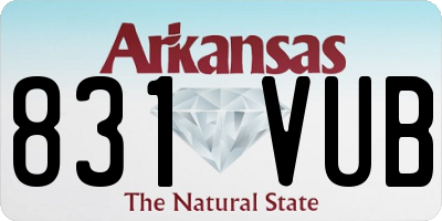 AR license plate 831VUB