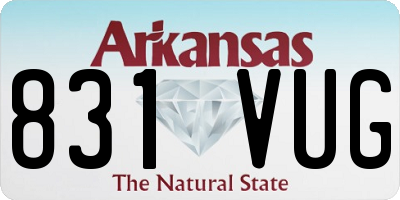 AR license plate 831VUG