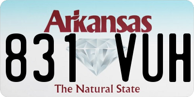 AR license plate 831VUH