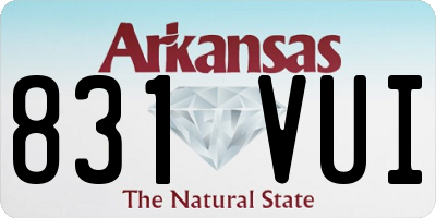 AR license plate 831VUI