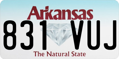 AR license plate 831VUJ