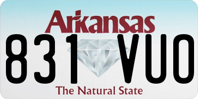 AR license plate 831VUO