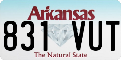 AR license plate 831VUT