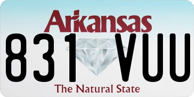 AR license plate 831VUU