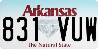 AR license plate 831VUW