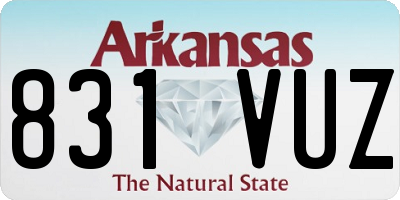 AR license plate 831VUZ
