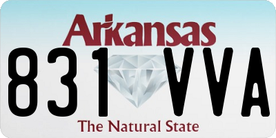 AR license plate 831VVA