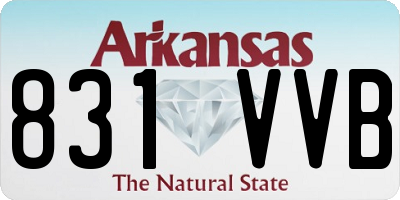 AR license plate 831VVB