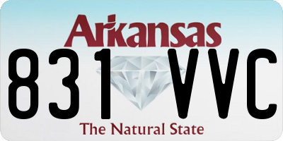 AR license plate 831VVC