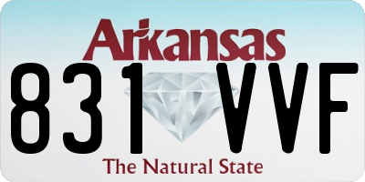 AR license plate 831VVF