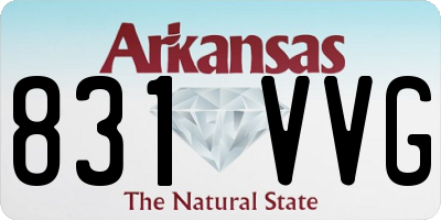 AR license plate 831VVG