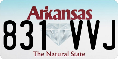 AR license plate 831VVJ