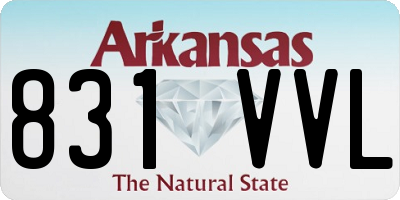 AR license plate 831VVL