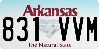 AR license plate 831VVM