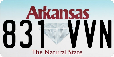 AR license plate 831VVN