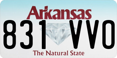AR license plate 831VVO