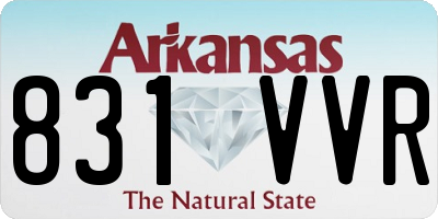 AR license plate 831VVR