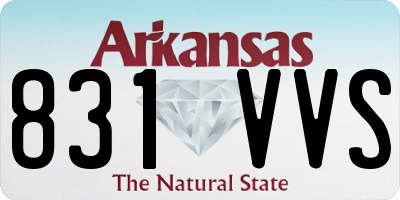 AR license plate 831VVS