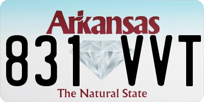 AR license plate 831VVT