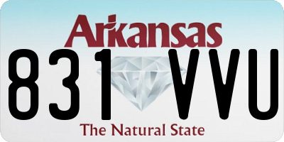 AR license plate 831VVU