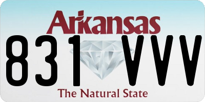 AR license plate 831VVV