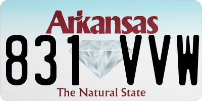 AR license plate 831VVW