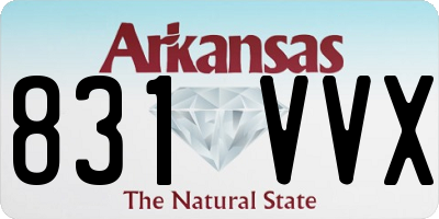 AR license plate 831VVX