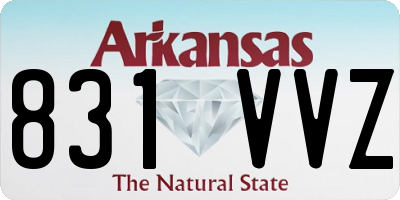 AR license plate 831VVZ