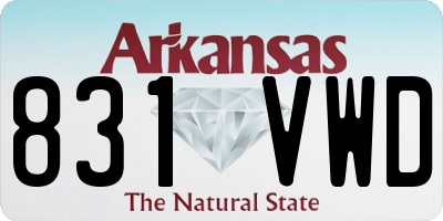 AR license plate 831VWD