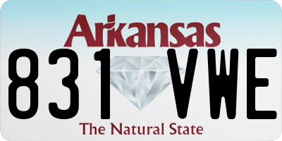 AR license plate 831VWE