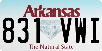 AR license plate 831VWI