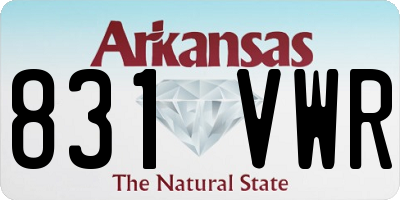 AR license plate 831VWR