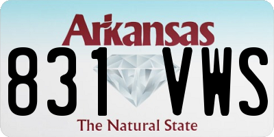 AR license plate 831VWS
