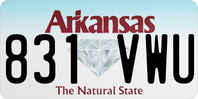 AR license plate 831VWU