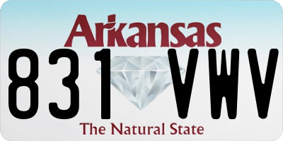 AR license plate 831VWV