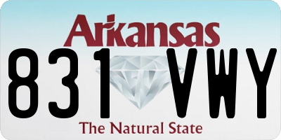 AR license plate 831VWY