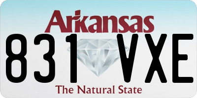 AR license plate 831VXE