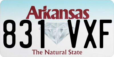 AR license plate 831VXF