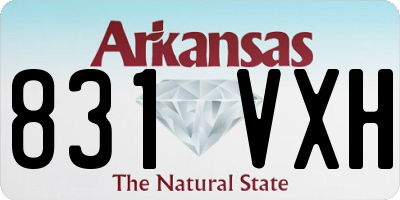 AR license plate 831VXH